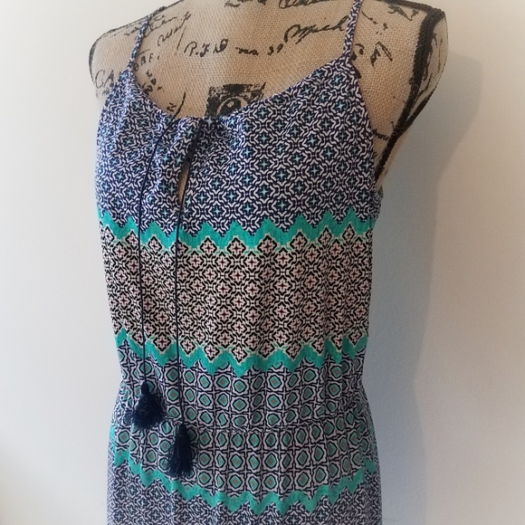 The Limited Multi-Blue Color Printed Maxi Dress. - Picture 2 of 5